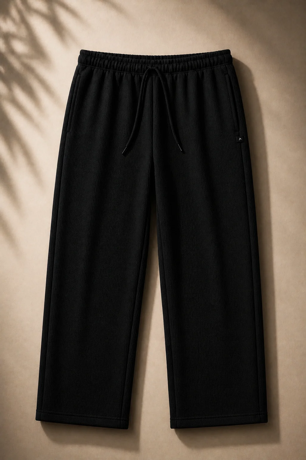 ZAAعNEY Waffle Knit Black Trouser